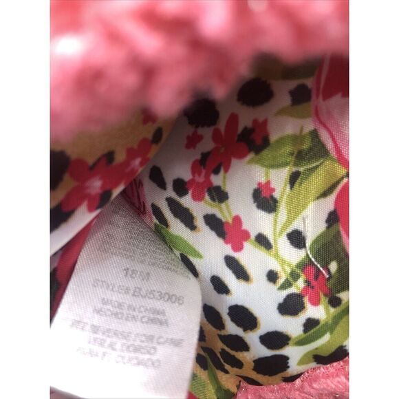 Betsey Johnson Faux Fur Faux Leather Bomber Jacket - Pink/tan, Sz 18mo - Picture 14 of 16